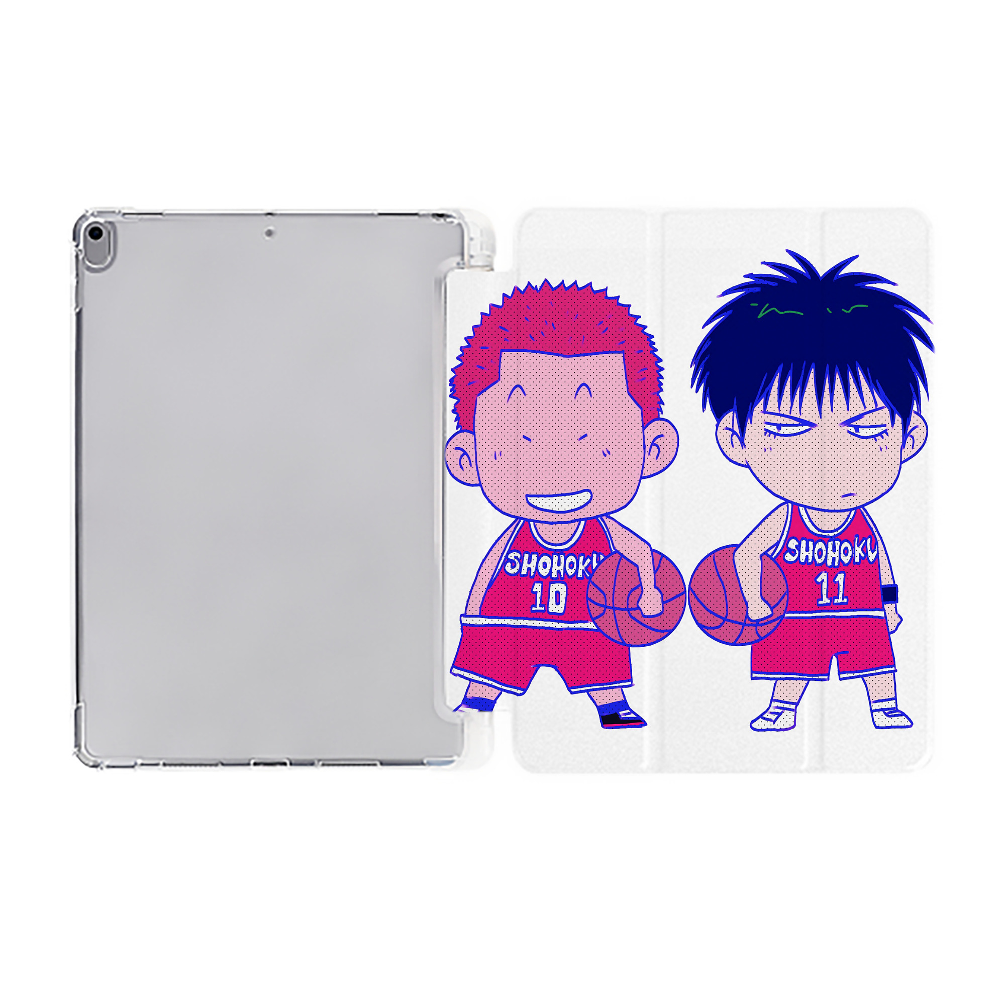 （画像用） SLAM DUNK／スラムダンク IPad ケース ペン収納付き 三つ折りスタンド PUレザー×シリコン 対応機種9.5/10.5/10.9インチ